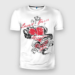 Мужская спорт-футболка Рок сердца 6