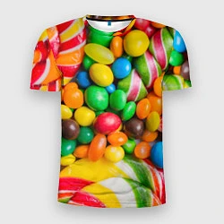 Мужская спорт-футболка Сладкие конфетки