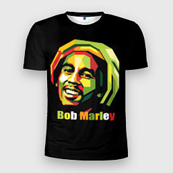 Футболка спортивная мужская Bob Marley Smile, цвет: 3D-принт