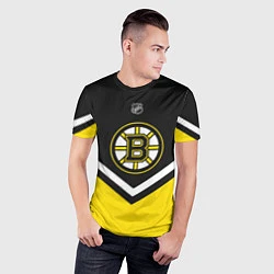 Футболка спортивная мужская NHL: Boston Bruins, цвет: 3D-принт — фото 2