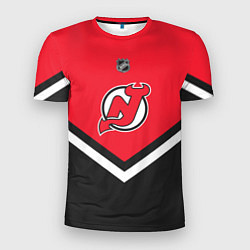 Футболка спортивная мужская NHL: New Jersey Devils, цвет: 3D-принт