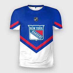 Футболка спортивная мужская NHL: New York Rangers, цвет: 3D-принт