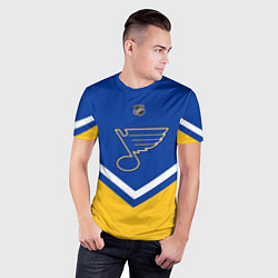 Футболка спортивная мужская NHL: St. Louis Blues, цвет: 3D-принт — фото 2