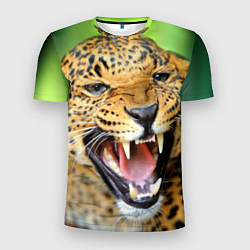 Футболка спортивная мужская Свирепый леопард, цвет: 3D-принт