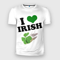 Футболка спортивная мужская Ireland, I love Irish, цвет: 3D-принт