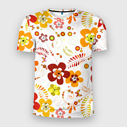 Мужская спорт-футболка Летние цветы