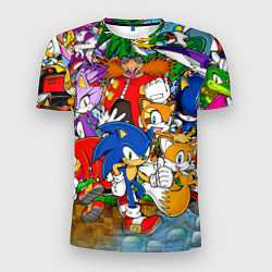 Футболка спортивная мужская Sonic Stories, цвет: 3D-принт