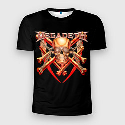 Футболка спортивная мужская Megadeth: Gold Skull, цвет: 3D-принт