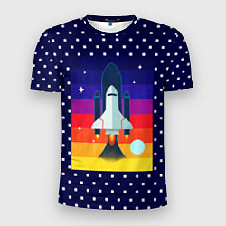 Футболка спортивная мужская Запуск ракеты, цвет: 3D-принт