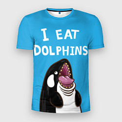 Футболка спортивная мужская I eat dolphins, цвет: 3D-принт