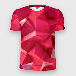 Футболка спортивная мужская Розовые грани, цвет: 3D-принт