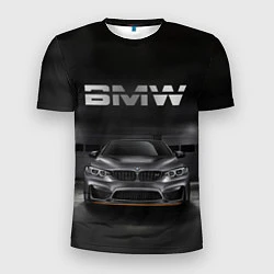 Футболка спортивная мужская BMW серебро, цвет: 3D-принт