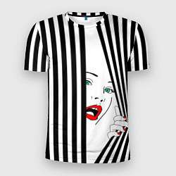 Мужская спорт-футболка Pop art girl