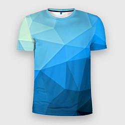 Футболка спортивная мужская Geometric blue, цвет: 3D-принт