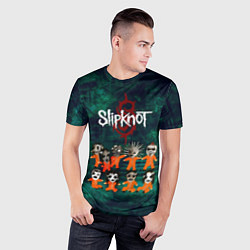 Футболка спортивная мужская Группа Slipknot, цвет: 3D-принт — фото 2