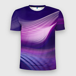 Футболка спортивная мужская Фиолетовые Волны, цвет: 3D-принт