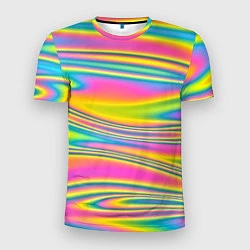 Мужская спорт-футболка Абстрактные разводы цвета