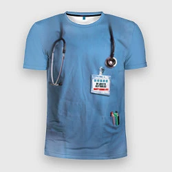 Футболка спортивная мужская Костюм врача, цвет: 3D-принт