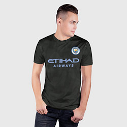 Футболка спортивная мужская Man City FC: Black 17/18, цвет: 3D-принт — фото 2