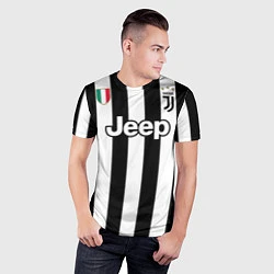 Футболка спортивная мужская Juventus FC: Higuain Home 17/18, цвет: 3D-принт — фото 2