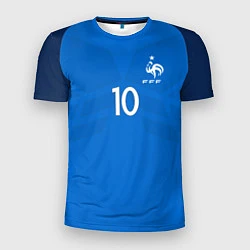Футболка спортивная мужская Сборная Франции: Бензема ЧМ-2018, цвет: 3D-принт