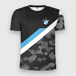 Мужская спорт-футболка BMW: Pixel Military