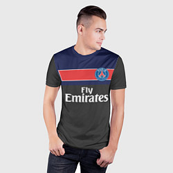 Футболка спортивная мужская FC PSG: Fly Emirates, цвет: 3D-принт — фото 2