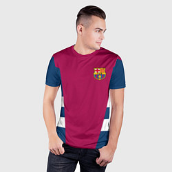 Футболка спортивная мужская Barcelona FC: Vintage 2018, цвет: 3D-принт — фото 2