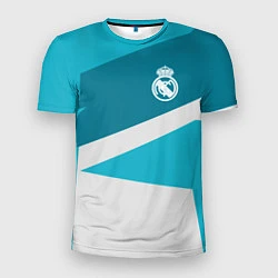 Футболка спортивная мужская FC Real Madrid: Sport Geometry, цвет: 3D-принт