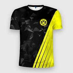 Футболка спортивная мужская FC Borussia Dortmund: Abstract, цвет: 3D-принт