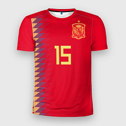 Футболка спортивная мужская Сборная Испании: Рамос ЧМ 2018, цвет: 3D-принт
