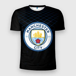 Футболка спортивная мужская FC Manchester City: Blue Lines, цвет: 3D-принт