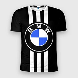 Футболка спортивная мужская BMW: White Strips, цвет: 3D-принт