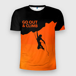 Футболка спортивная мужская Go out & climb, цвет: 3D-принт