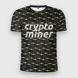Футболка спортивная мужская Crypto Miner, цвет: 3D-принт
