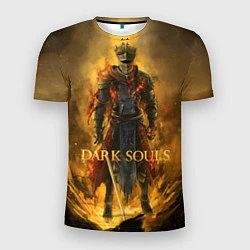Футболка спортивная мужская Dark Souls: Flame Knight, цвет: 3D-принт