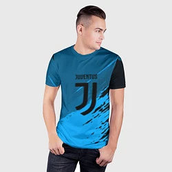 Футболка спортивная мужская FC Juventus: Abstract style, цвет: 3D-принт — фото 2
