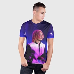 Футболка спортивная мужская Lil Pump: Neon Style, цвет: 3D-принт — фото 2