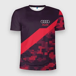 Мужская спорт-футболка Audi: Red Pixel