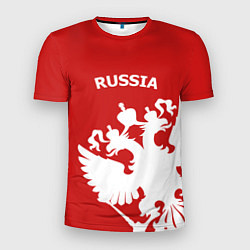 Футболка спортивная мужская Russia: Red & White, цвет: 3D-принт
