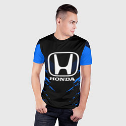 Футболка спортивная мужская Honda: Blue Anger, цвет: 3D-принт — фото 2