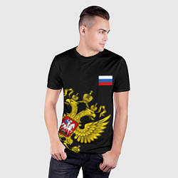 Футболка спортивная мужская Флаг и Герб России, цвет: 3D-принт — фото 2