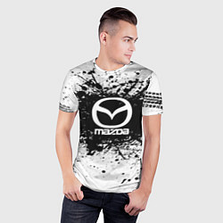 Футболка спортивная мужская Mazda: Black Spray, цвет: 3D-принт — фото 2
