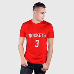 Футболка спортивная мужская Rockets: Chris Paul 3, цвет: 3D-принт — фото 2