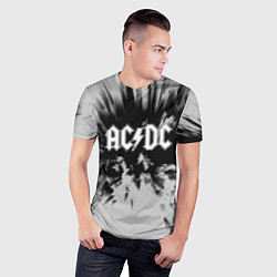 Футболка спортивная мужская AC/DC: Grey & Black, цвет: 3D-принт — фото 2