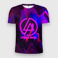 Футболка спортивная мужская Linkin Park: Violet Neon, цвет: 3D-принт