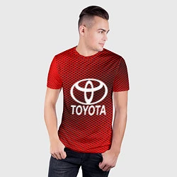 Футболка спортивная мужская Toyota: Red Carbon, цвет: 3D-принт — фото 2