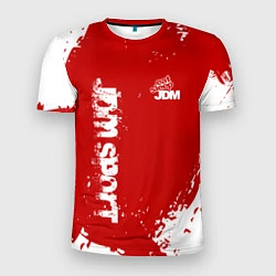 Мужская спорт-футболка Eat Sleep JDM: Red Style