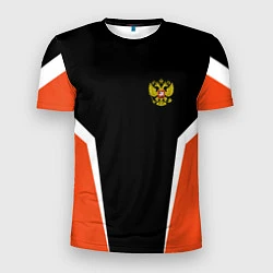 Мужская спорт-футболка Russia: Orange Sport