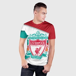 Футболка спортивная мужская FC Liverpool, цвет: 3D-принт — фото 2